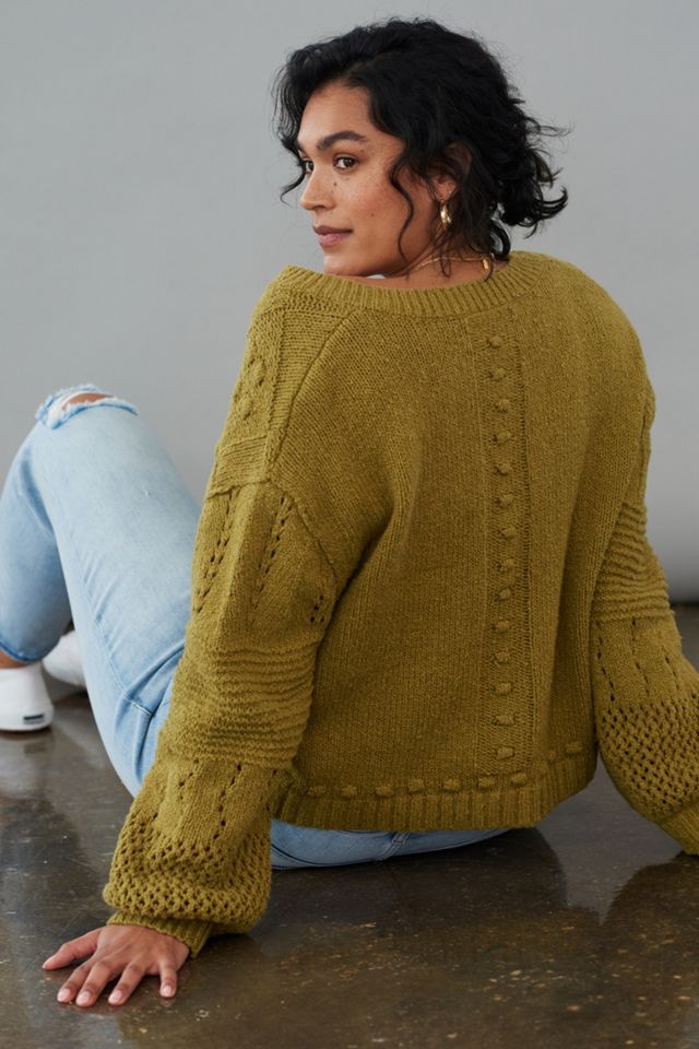 Pilcro Textured Puff-Sleeve Cardigan #4