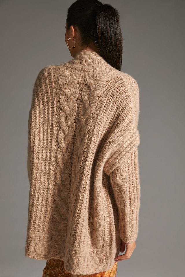 Maeve Cable-Knit Cashmere Cardigan Sweater #2