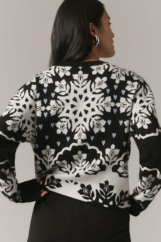 Maeve Crop Crew-Neck Sweater #1