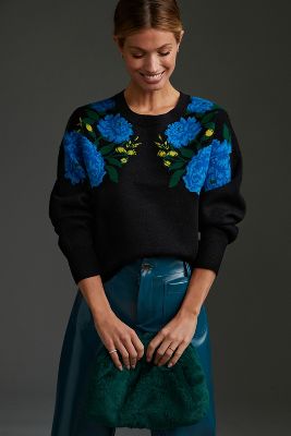 Maeve Cropped Crew-neck Sweater In Assorted