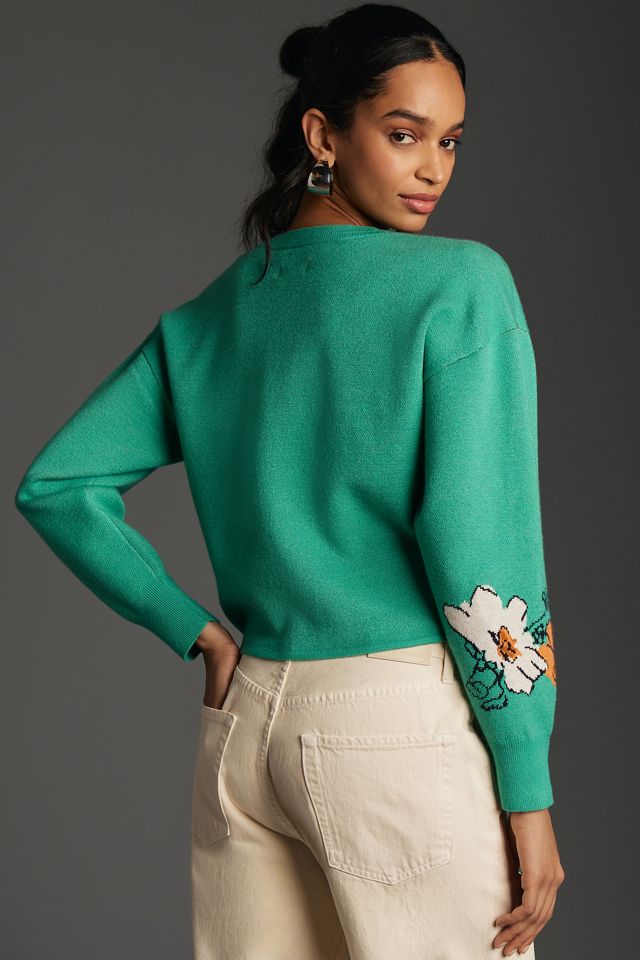 Camryn Cropped Crewneck Sweater by Maeve | Anthropologie