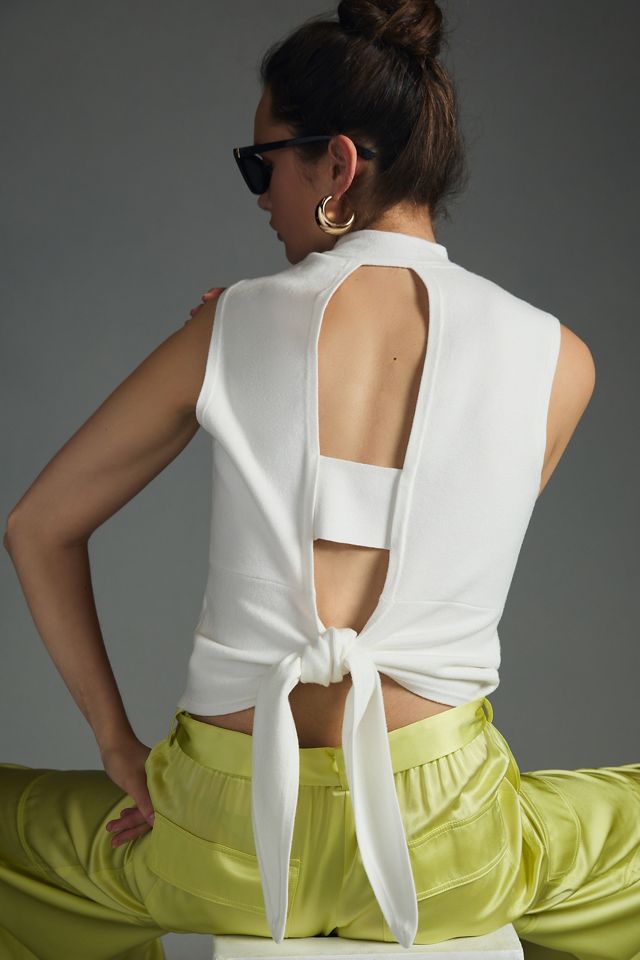 Maeve Tie-Back Sweater Tank #1