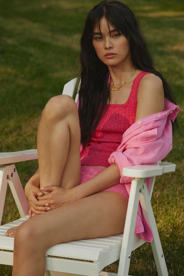 Pilcro Ribbed Square-Neck Sweater Tank #3
