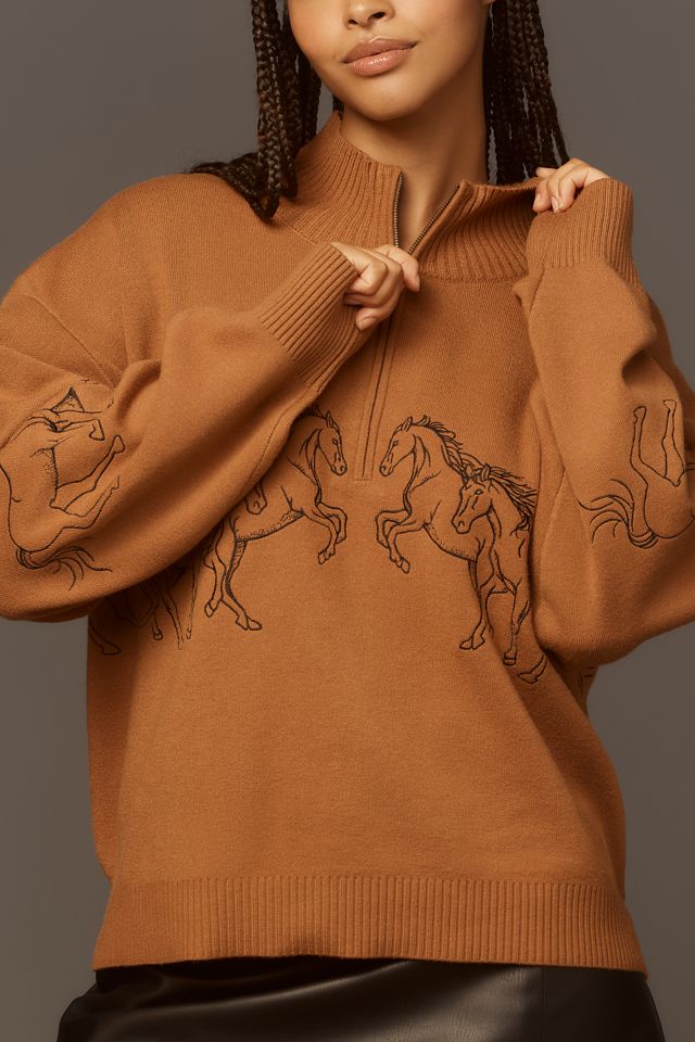 The Montana Mock-Neck Half-Zip Sweater by Maeve #6
