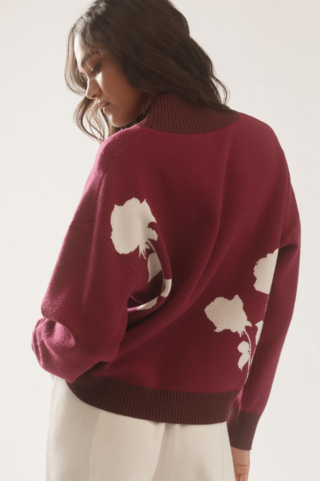 The Montana Mock-Neck Half-Zip Sweater by Maeve #1