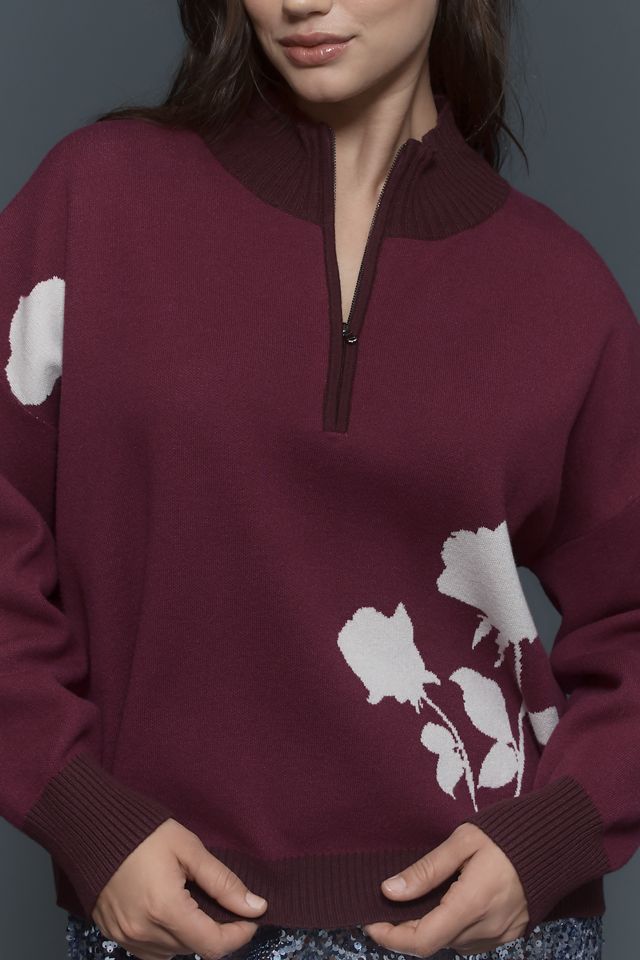 The Montana Mock-Neck Half-Zip Sweater by Maeve #7