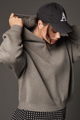 Shop Maeve Compact Hooded Sweater In Grey