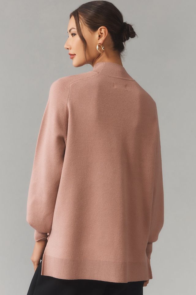 Maeve Crew-Neck Side Slit Tunic Sweater #1