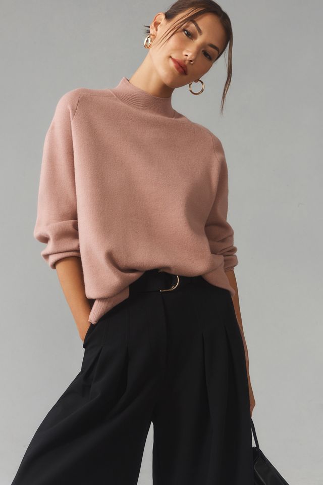 Crew-Neck Tunic Sweater