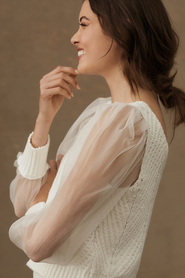 Maeve Cable Twofer Sweater Vest #3