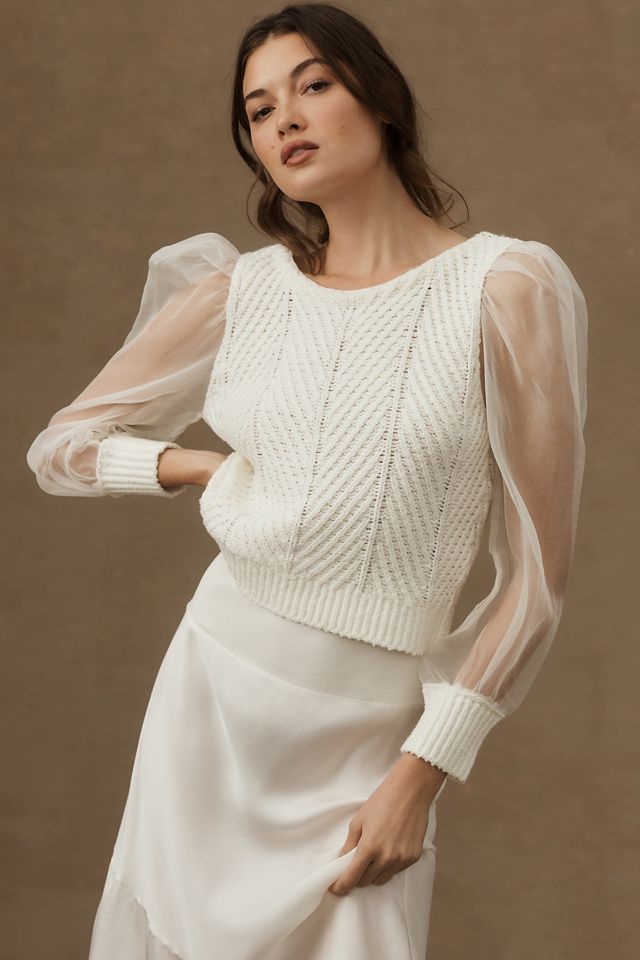 By Anthropologie Oversized Cable-Knit Sweater Vest