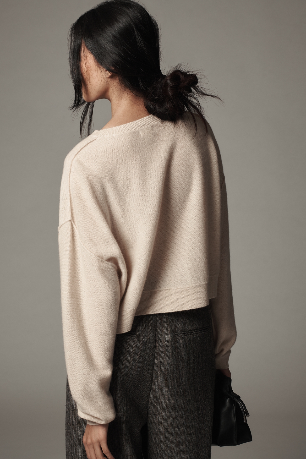 The Alani Cashmere Sweater by Pilcro: Crop Crew-Neck Edition