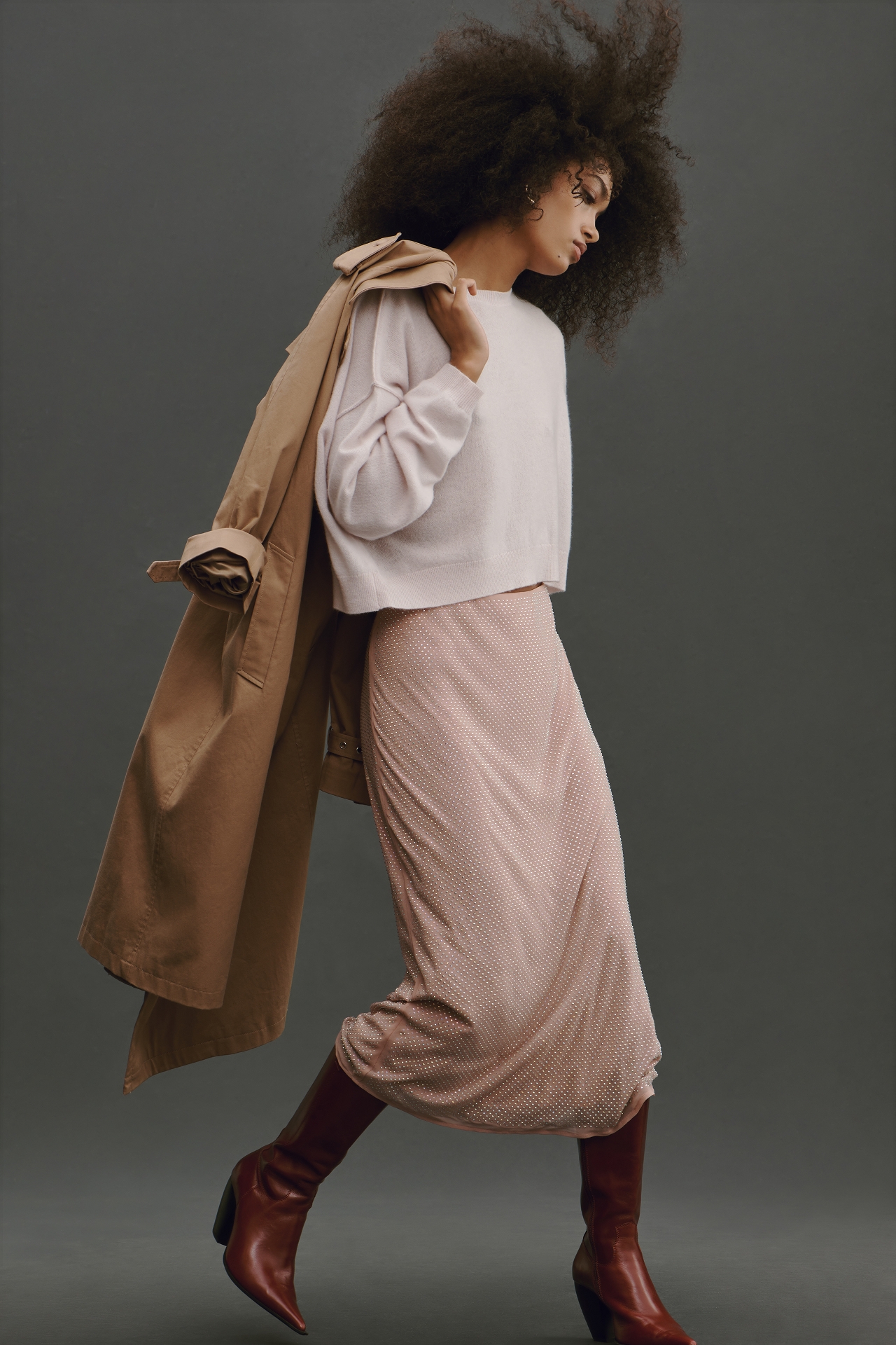 The Alani Cashmere Sweater by Pilcro: Cropped Crew-Neck Edition