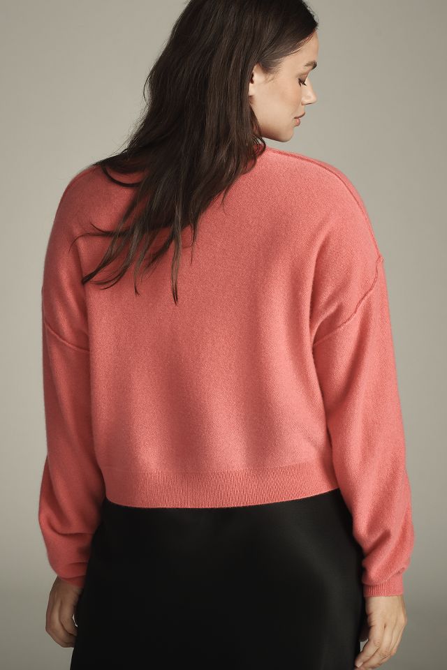 Anthropologie X Pilcro Cropped Pullover 100% Cashmere Sweater Dusty hotsell Pink M