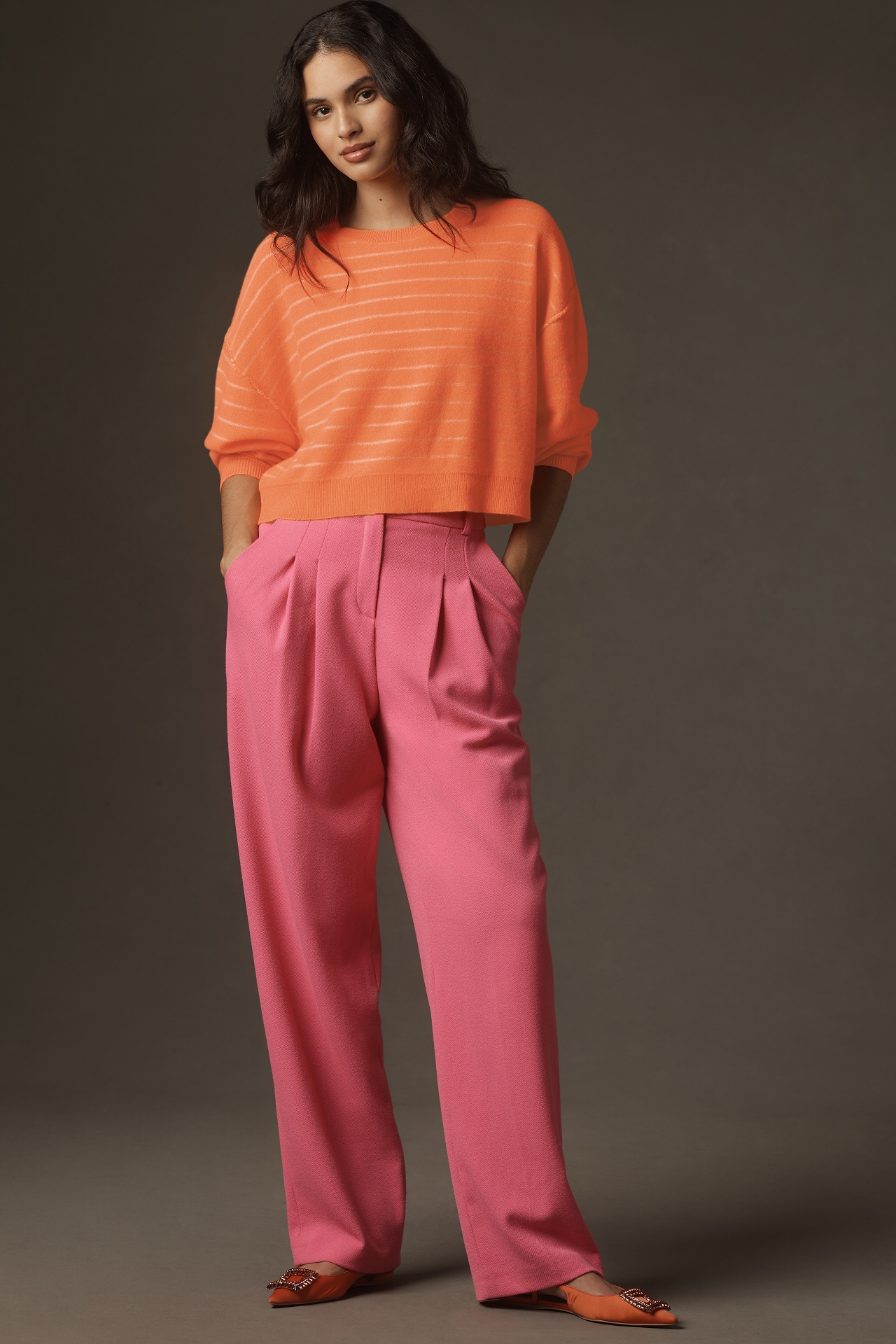 The Alani Cashmere Sweater by Pilcro: Cropped Crew-Neck Edition