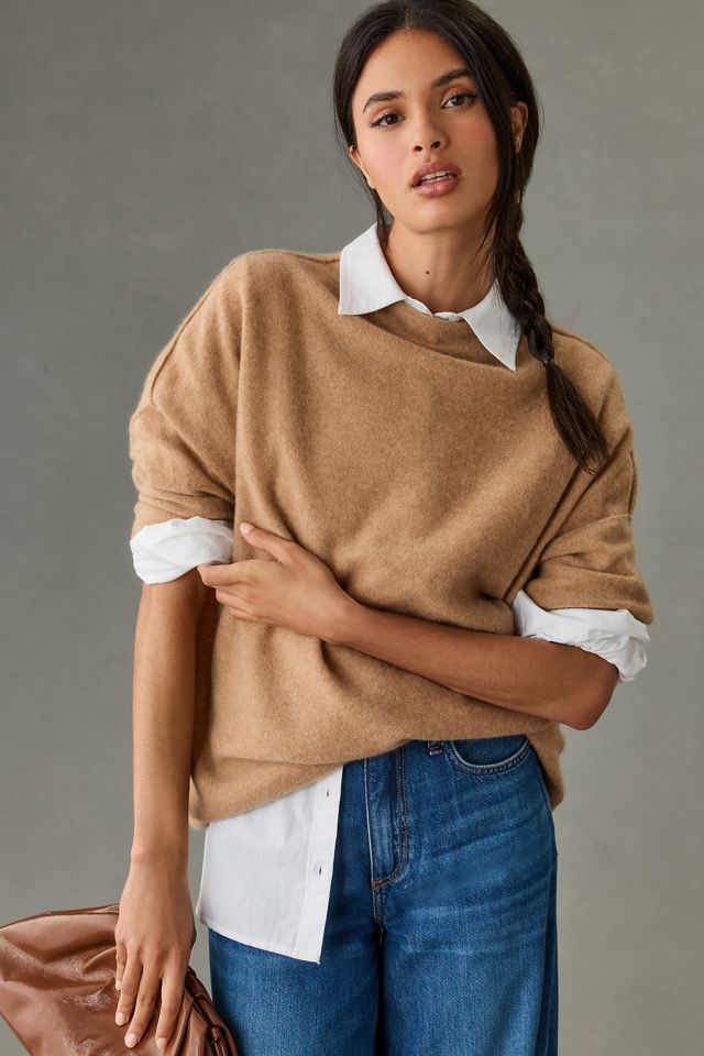 The Alani Oversized Cashmere Mock-Neck Sweater by Pilcro