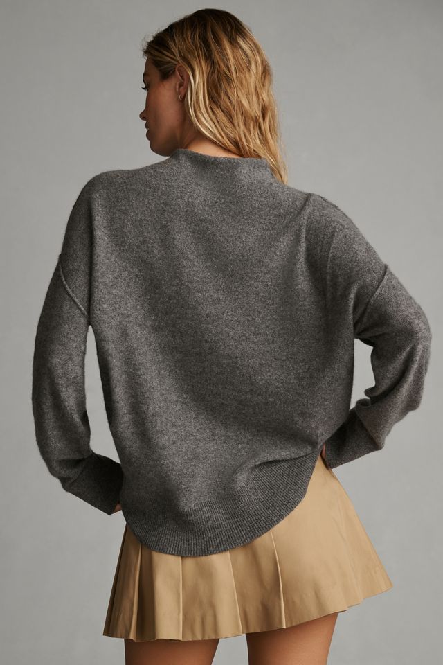 The Alani Cashmere Mock-Neck Wedge Sweater by Pilcro #1