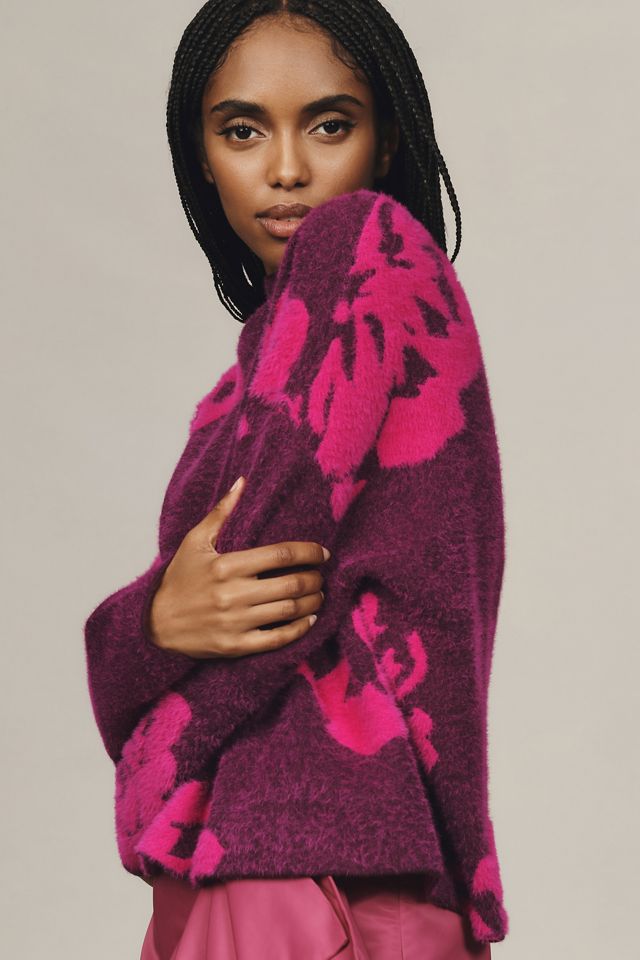 SCOTCLUB系列 フラワー柄 カシミヤ ニット Re:EDIT（リエディ） ニット セーター 「2024-25 WINTER COLLECTION
