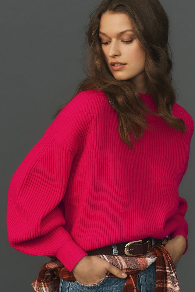 Anthropologie red sweater sale