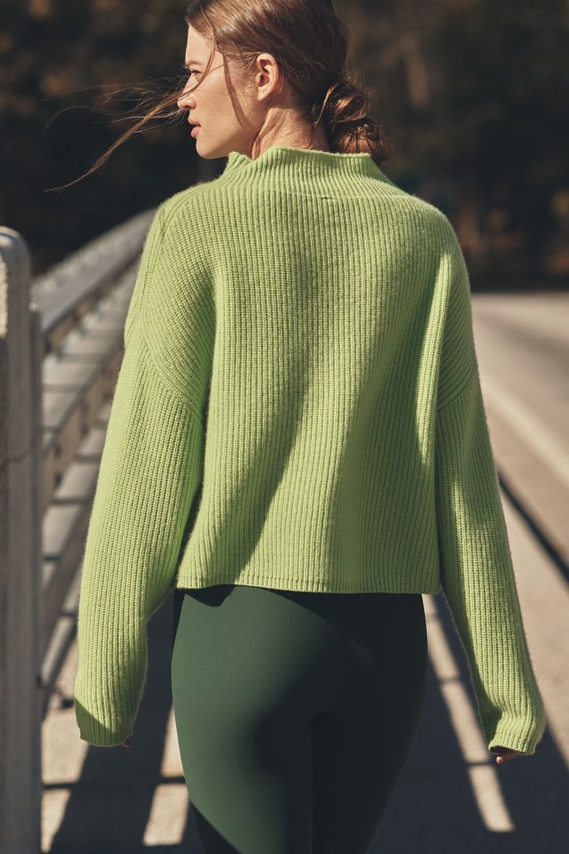 The Enza Ribbed Cashmere Sweater: Crop Long-Sleeve Edition #1