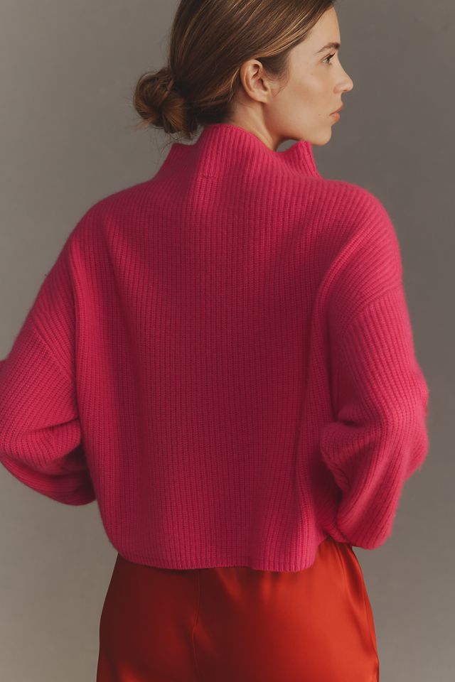 The Enza Ribbed Cashmere Jumper: Cropped Long-Sleeve Edition #1