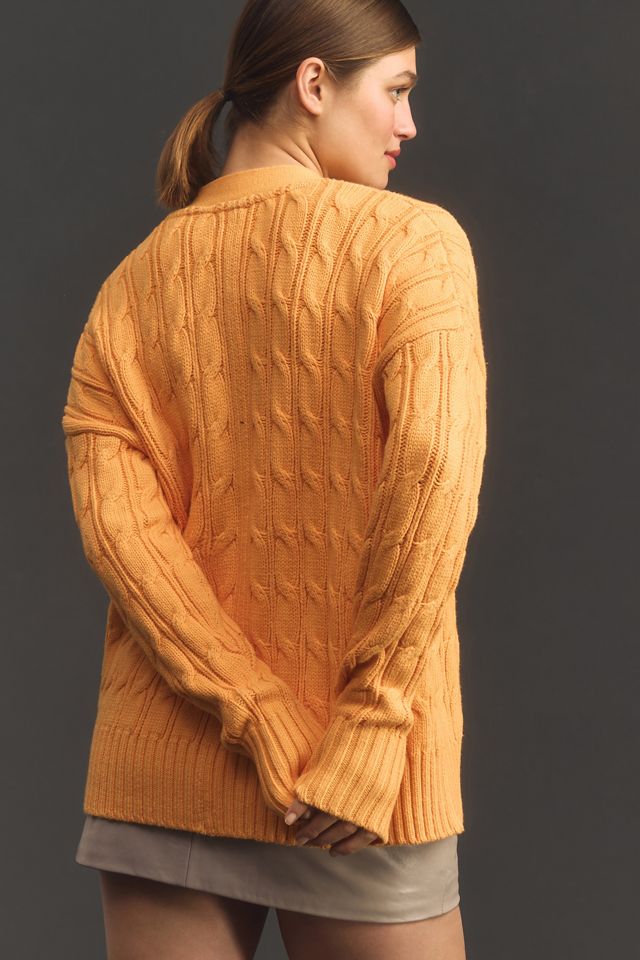 Maeve Oversized Cable Cardigan Sweater #1