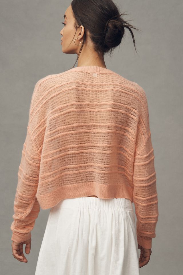 Pilcro Stitched Cashmere Crop Sweater #1