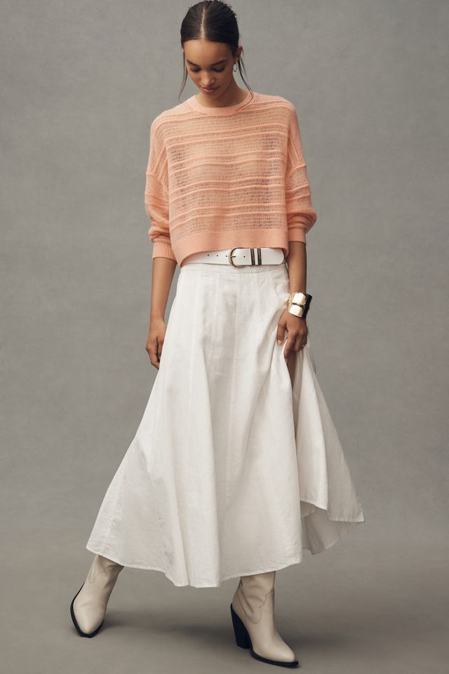 Pilcro Stitched Cashmere Crop Sweater #2
