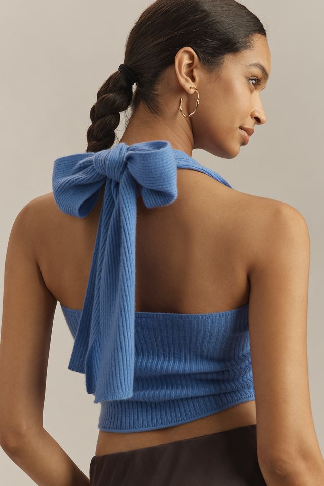 【yo BIOTOP】cashmere halter bare top Naturally Tan Halter Top – The Campus Colors Boutique