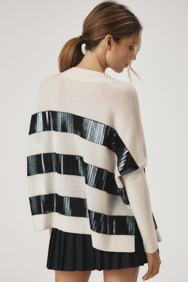 Maeve Cashmere Sequin Sweater #1