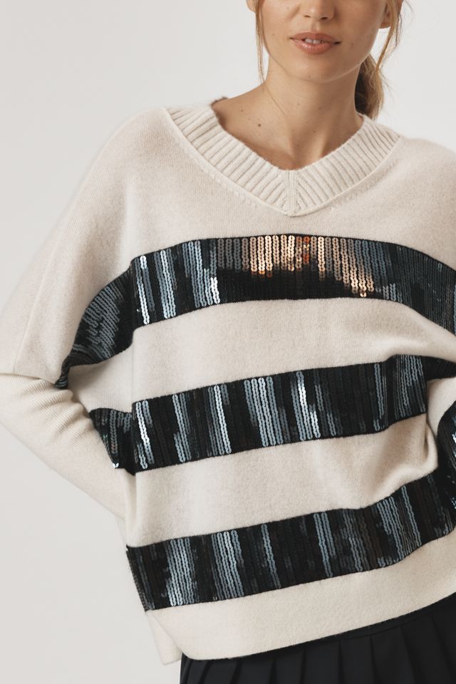 Maeve Cashmere Sequin Sweater #2