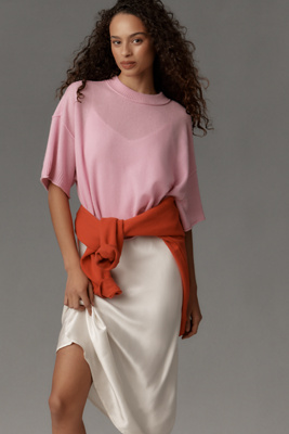 By Anthropologie The Goldie Crew-neck Cashmere Sweater In Purple