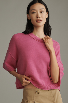 By Anthropologie The Goldie Crew-neck Cashmere Sweater