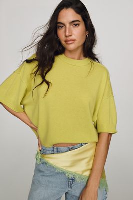 By Anthropologie Goldie Crew-Neck 100% Cashmere Sweater