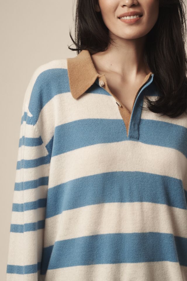 Maeve Cashmere Polo Sweater #3