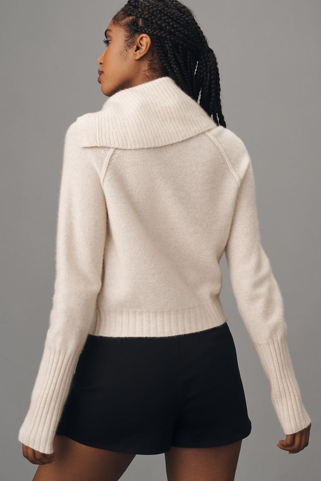 Pilcro Asymmetric Button Cashmere Cardigan Sweater #1