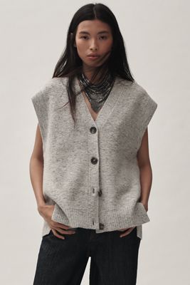By Anthropologie Button-Front Sweater Vest 