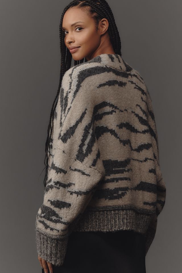 Pilcro Animal-Print Cardigan Sweater #5