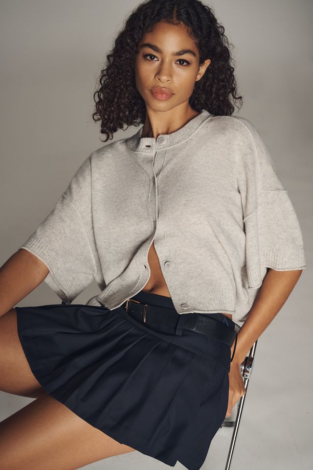 The Goldie Crew-Neck Cashmere Cardigan Sweater #3
