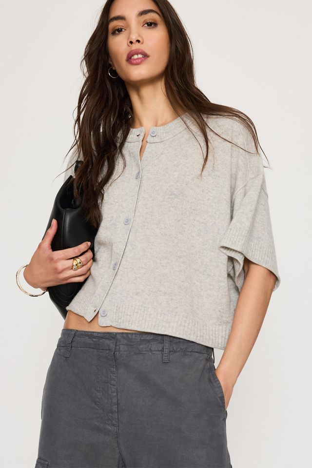 The Goldie Crew-Neck 100% Cashmere Jumper: Cardigan Edition #3