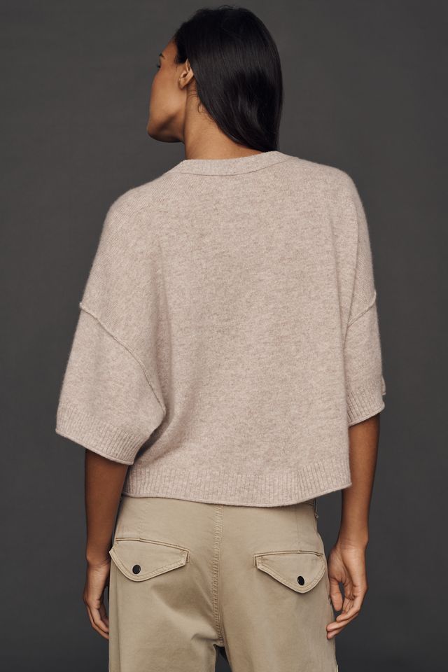 Goldie Crew-Neck Cashmere Cardigan Sweater | Anthropologie