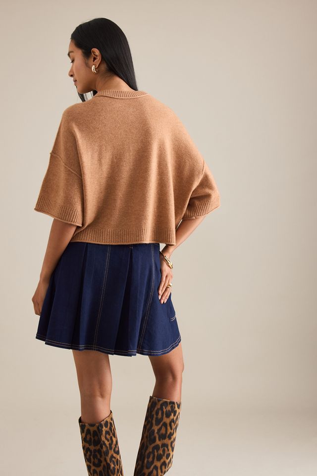The Goldie Crew-Neck Cashmere Jumper: Cardigan Edition #2