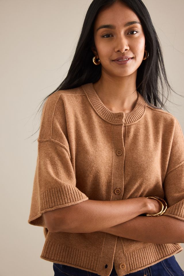 The Goldie Crew-Neck Cashmere Jumper: Cardigan Edition #4
