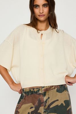 The Goldie Crew-Neck 100% Cashmere Jumper: Cardigan Edition