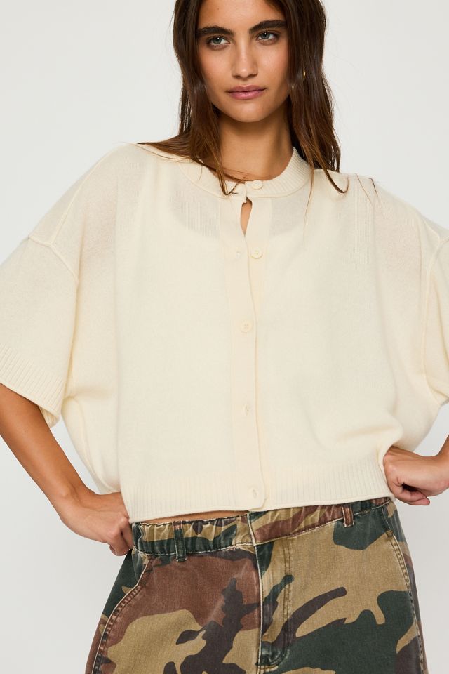 The Goldie Crew-Neck Cashmere Jumper: Cardigan Edition #1