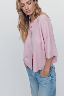 The Goldie Crew-Neck Cashmere Jumper: Cardigan Edition