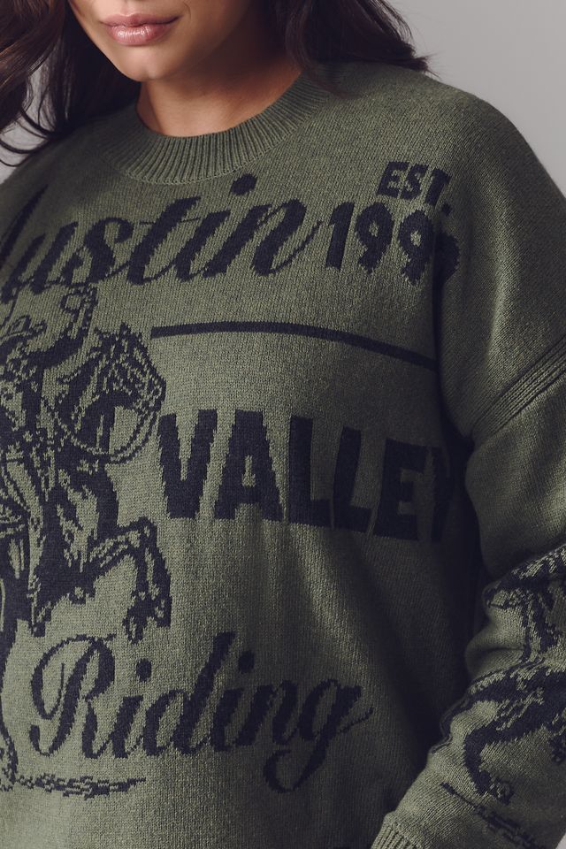 Maeve Oversized Graphic Crew-Neck Sweater #6