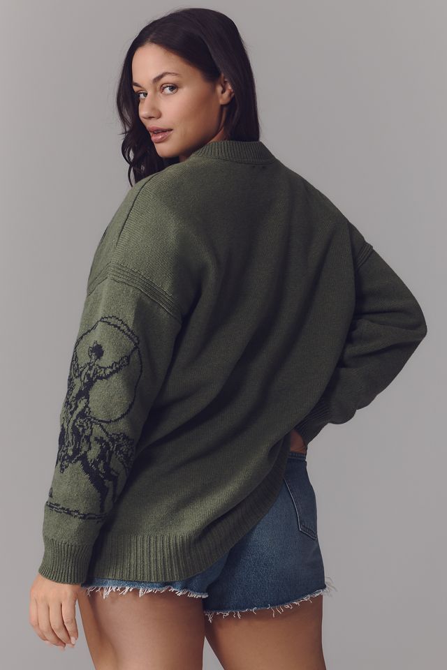 Maeve Oversized Graphic Crew-Neck Sweater #7