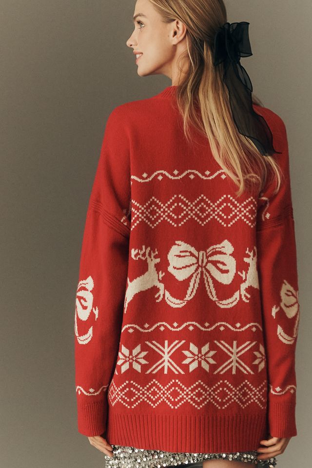 Maeve Oversized Graphic Crew-Neck Jumper #1