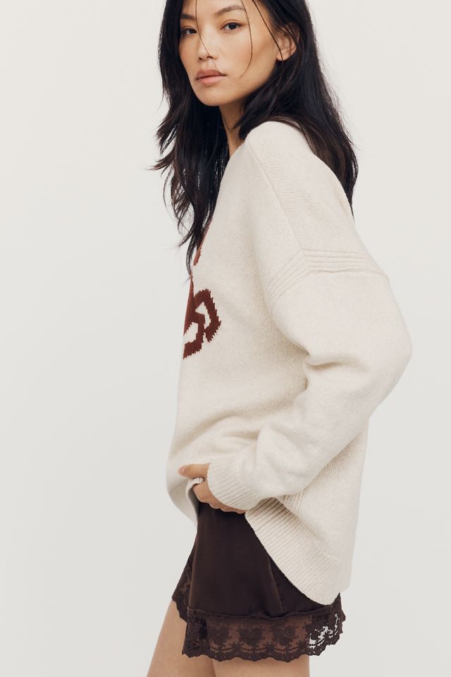 Maeve Oversized Graphic Crew-Neck Sweater #3